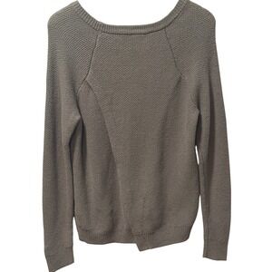 Madewell Province Sweater Olive Green Cross Back Slit Size Medium